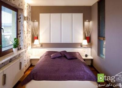 طراحی دکوراسیون اتاق خواب بسیار کوچک در واحد های آپارتمانی